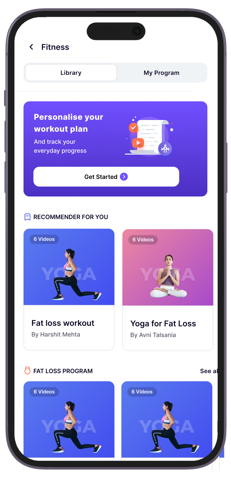 Visit physical wellness app preview